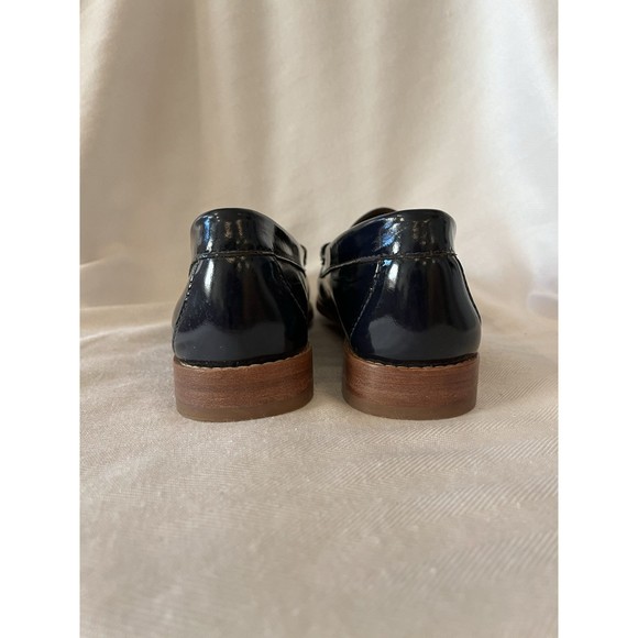 Weejuns G.H. Bass & Co.  Navy Blue Patent Leather Slip Of Flat Loafer Women’s‎ 6 - Picture 4 of 11